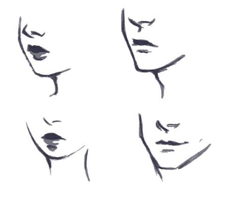 mouths Aesthetic Drawings Sketches, Easy Drawing Step By Step, Male Face Drawing, Anatomy Lessons, Aesthetic Drawings, Mouth Drawing, Drawing Step By Step, Female Drawing, Face Drawing Reference