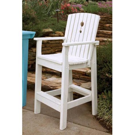 Uwharrie Companion Tall Outdoor Dining Chair with Arms Patio Bar Stools, 30 Bar Stools, Bar Patio, Wine Cabinet, Outdoor Furniture Collections, Patio Bar, Adirondack Chairs, Patio Seating, Woodworking Tips