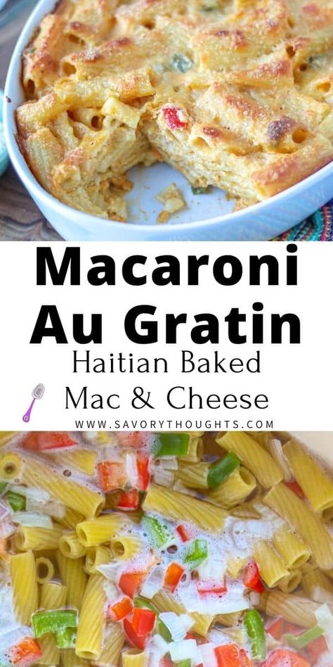 Haitian Macaroni Au Gratin Macaroni Gratin Haitian, Macaroni Au Gratin Haitian, Haitian Side Dishes, Haitian Mac And Cheese Recipe Baked, Haitian Macaroni Salad, Jamaican Macaroni And Cheese, Haitian Macaroni Au Gratin, Haitian Thanksgiving Food, Haitian Mac And Cheese