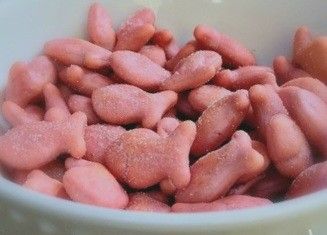 Goldfish Crackers Aesthetic, Cat Regressor, Cutecore Food, Pink Goldfish, Puppy Space, Pet Regression, Dog Activity, Baby Voice, Cat Brain