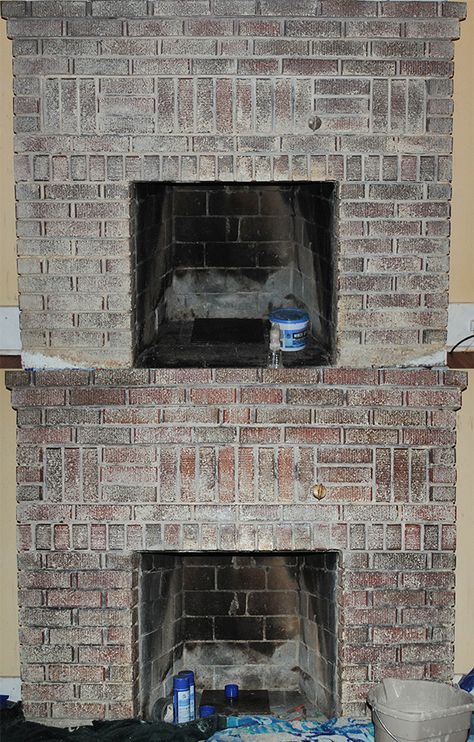 Remove Paint From Brick Fireplace, Removing Paint From Brick, Easy Off Oven Cleaner, Removing Paint, Painted Brick Fireplace, Remove Paint, Paint Fireplace, Oven Cleaner, Brick Texture