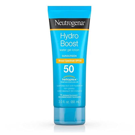 Amazon.com: Neutrogena Hydro Boost Spf#50 Water Gel Sunscreen Lotion 3 Ounce (88ml) : Beauty & Personal Care Capsule Skincare, Neutrogena Hydro Boost Water Gel, Hydro Boost Water Gel, Gel Sunscreen, Safe Sunscreen, Hydro Boost, Neutrogena Hydro Boost, Acne Oil, Spray Lotion