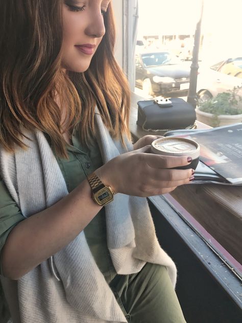 Sharing my post exploring the vintage Niles district and this vintage @casio_us watch from Bloomingdales. Check out our coffee adventure ☕️ ad Gold Watch Outfit, Vintage Casio Watch, Watch Outfit, Casio Watch Women, Rose Gold Clothes, Casio Vintage Watch, Casio Vintage, San Francisco Style, Rose Gold Watches Women