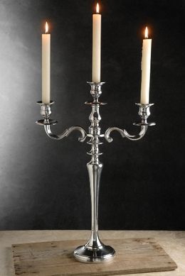 Large Silver 20" Candelabras - Event Decor Silver Candelabra, Safe Candles, Candle Decoration, Crystal Candelabra, California Ranch, Wedding Furniture, Gold Spray, Rustic Wedding Centerpieces, Spanish Revival