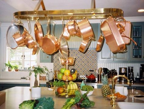 Kate Hudson gives a glimpse inside her stunning kitchen - and fans are going crazy over one thing | HELLO! Pierce Ward, Celebrity Kitchens, Copper Cookware Set, Sam Faiers, Frankie Bridge, Small Table And Chairs, Megan Mckenna, Wren Kitchen, Emma Willis