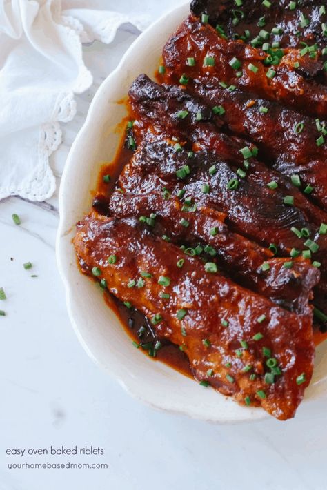 Riblets Recipe Oven, Pork Riblets Recipe, Pork Riblets, Riblets Recipe, Keto Bread Recipe, Easy Oven, Bbq Sauce Homemade, Baked Pork, Rib Recipes