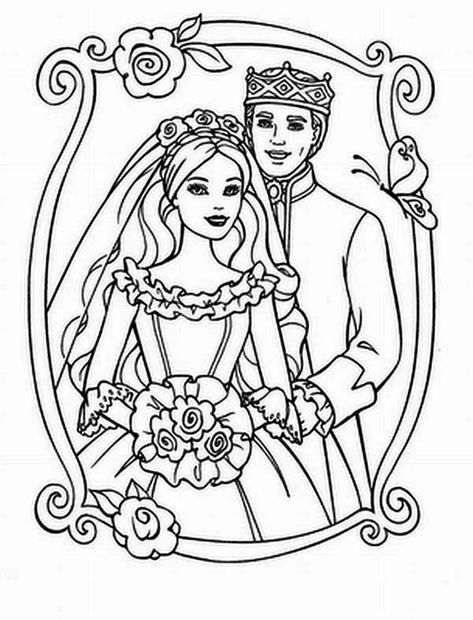 King And Queen Wedding Day Coloring Page : Coloring Sun Cinderella Coloring Pages, Wedding Coloring Pages, Princess And The Pauper, Barbie Coloring, Barbie Coloring Pages, Barbie Wedding, Princess Coloring Pages, Princess Coloring, King And Queen