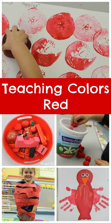 *This post contains affiliate links.  Please see my full disclosure HERE! Our curriculum for the 2-3 year old class celebrates a different color every month. We start the year in September with the color red.  This works out well because we also happen to be talking about apples this month and most apples are red. … Crafts For The Color Red, Color Red Activities For Preschool Art Projects, Red Crafts For Infants, Color Red Activities For Toddlers, Red Colour Activity For Preschool, Red Activities For Preschool, Red Activities For Toddlers, Color Red Activities For Preschool, Color Red Craft