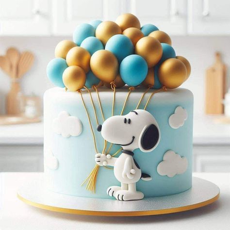 Snoopy Baby Shower Cake, Snoopy Baby Shower Decorations, Snoopy Cake Ideas, Snoopy Birthday Decorations, Snoopy Birthday Ideas, Snoopy Birthday Cake, Snoopy Decorations, Monsters Cake, Bolo Snoopy