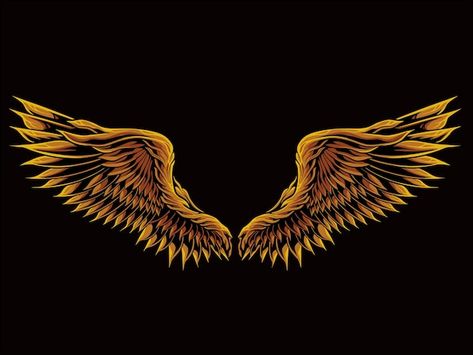 Color editable bird wings vector element... | Premium Vector #Freepik #vector #wings #eagle-wings #wings-logo #bird-wings Eagle Wings Logo, Eagle Wing Tattoos, Editing Logo, Brown Eagle, Night Hawk, Logo Bird, Wing Logo, Fire Vector, Wings Wallpaper