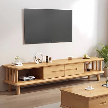 Hernest | Modern Solid Wood TV Stand, 71 inch TV Console, Entertainment Center with Storage for Living Room, Solid Wood Media Console, Solid Wood Furniture