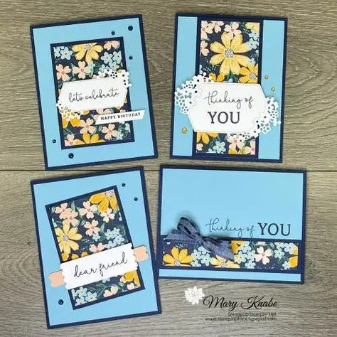 I'll show you how to make 4 gorgeous cards with a 6" x 6" One Sheet Wonder & Regency Park DSP. Diy Cards Thank You, One Sheet Wonder, Quilling Paper Craft, Stampin Up Catalog, Punch Cards, Stamping Up Cards, Pretty Cards, Card Sketches, Card Layout