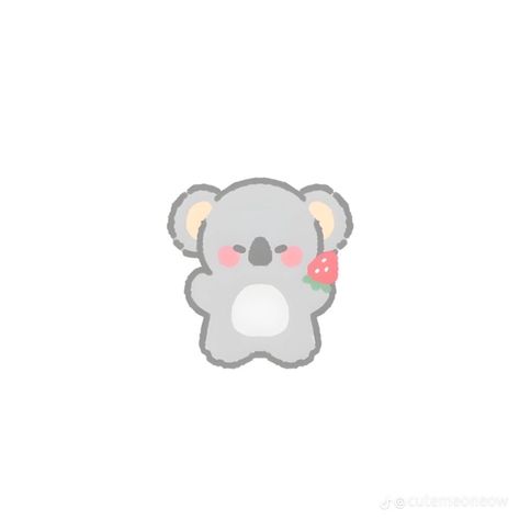 Koala Aesthetic Cartoon, Koala Doodle, Koala Aesthetic, Koala Character, Kawaii Koala, Grey Icons, Koala Drawing, Communication Cards, Cute Stitch