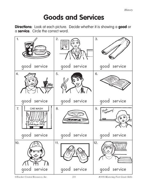 Community Service Worksheet, Good And Services First Grade, Producers And Consumers 2nd Grade, Goods And Services Second Grade, 1st Grade Social Studies Curriculum, Goods And Services First Grade, 1st Grade Social Studies Worksheets, Goods And Services Worksheet, 1st Grade Social Studies