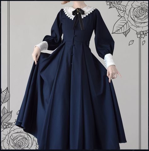 Lyric Poetry, Op Dress, Old Fashion Dresses, Modest Dresses Casual, Trendy Dress Outfits, Korean Fashion Dress, Victorian Clothing, Anime Dress, Simple Trendy Outfits