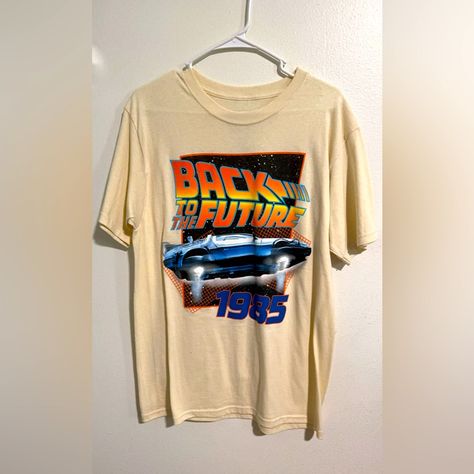 Back To The Future T-Shirt, Never Used, Size M Hoodie Ideas, Men Cream, Car Shirts, Fit Ideas, Back To The Future, Walker Boots, To The Future, Fit Check, Fit N Flare Dress