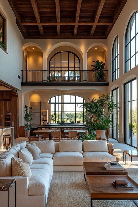 Tuscan Lake House, Mediterranean Villa Living Room, Italian Hacienda, Italy House Design, Quaint House Interior, Italian Villa Interior Living Rooms, House In Tuscany, Italian Houses Interior Design, Tuscan Home Design