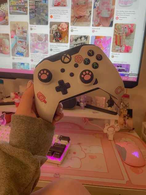 Kawaii Xbox Controller, Aesthetic Gaming Controller, Xbox Games Aesthetic, Aesthetic Xbox Controller, Cute Xbox Controller, Xbox Controller Aesthetic, Controller Aesthetic, Cute Controller, Xbox Aesthetic