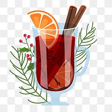 Summer Wallpaper Pattern, Winter Hot Drinks, Christmas Mulled Wine, Mulled Wine Christmas, Wine Clipart, Drink Clipart, Orange Clipart, Apple Cider Drink, Cocktails Clipart