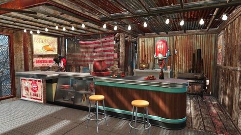 Fallout House Ideas, Fallout Vault Door, Fallout Kitchen, Fallout Pc, Fallout 4 Settlement, Fallout Four, Fallout Settlement, Fallout 4 Settlement Ideas, Vault 111