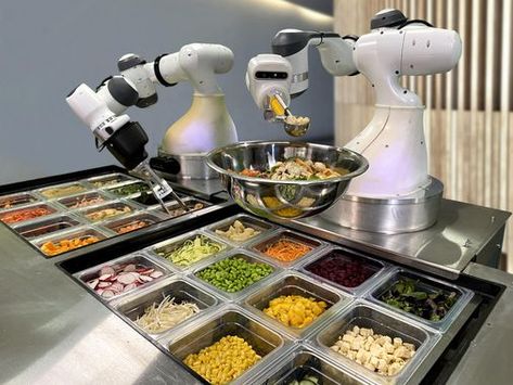 Cooking Robot, Medicine Technology, Kitchen Robot, Robot Restaurant, Restaurant Consulting, The Kitchen Food Network, Cooking Lunch, America Food, Food Tech