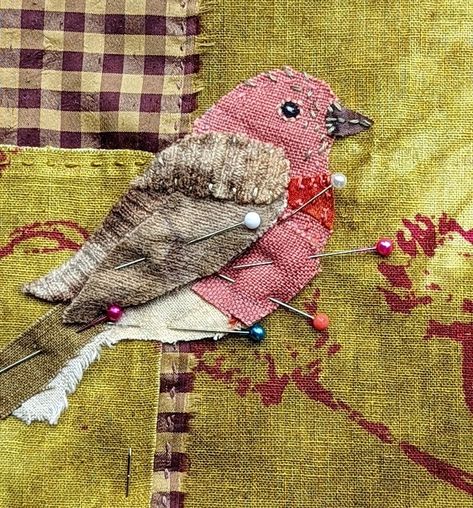 Bird Patterns And Templates, Bird Applique, Textile Art Embroidery, Scrap Fabric Crafts, Fabric Cards, Bird Quilt, Ideas For Easter Decorations, Applique Quilting, Ideas For Easter