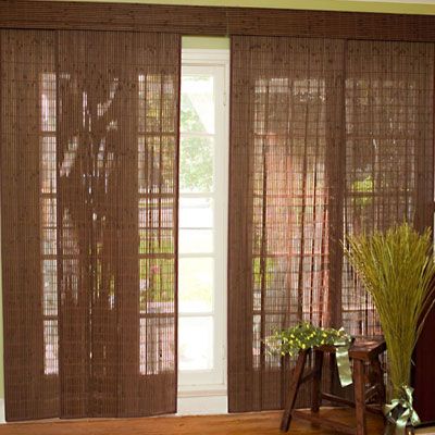 Blinds.com: Woven Wood Sliding Panels...I WANT THESE..perfect for 29 house. Sliding Glass Door Blinds, Patio Door Coverings, Patio Door Blinds, Sliding Door Window, Sliding Glass Door Window, Blinds For Sliding Doors, Vertical Window Blinds, Sliding Curtains, Panel Blinds