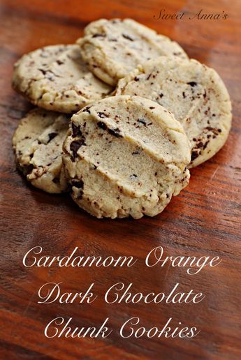 Cardamom-Orange Dark Chocolate Chunk Butter Cookies Asian Baked Goods, Cookie Recipes Christmas Easy, Orange Dark Chocolate, Cardamom Recipe, Cardamom Cookies, Chocolate Chunk, Chocolate Chunk Cookies, How Sweet Eats, Eat Dessert