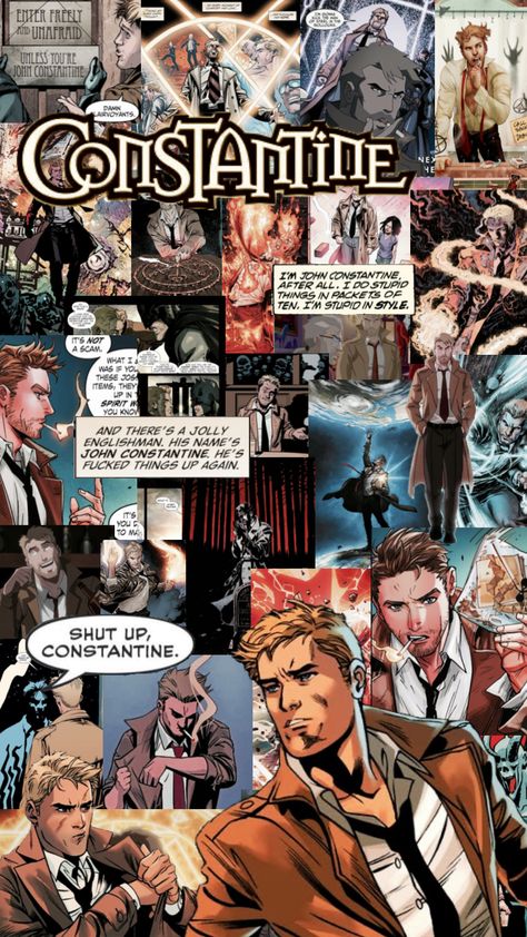 #johnconstantine #dccomics #wallpaper Comic Book Wallpaper, Morpheus Sandman, Constantine Hellblazer, King Shark, Dc Comics Wallpaper, John Constantine, Funny Shows, Damian Wayne, Dear John