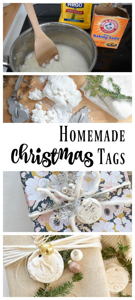 Homemade Gift Tags- Better than Salt Dough Better Than Salt Dough, Homemade Christmas Tags, Christmas Gift Homemade, Homemade Christmas Gift Tags, Cornstarch Dough, Homemade Gift Tags, Salt Dough Christmas Ornaments, Homemade Christmas Gift, Nesting With Grace