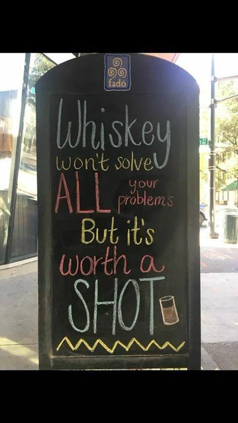 Bar Chalkboard Ideas, Bar Chalkboard, Whiskey Quotes, Bar Quotes, Funny Bar Signs, Bar Signage, Alcohol Quotes, Chalk Sign, Beer Quotes