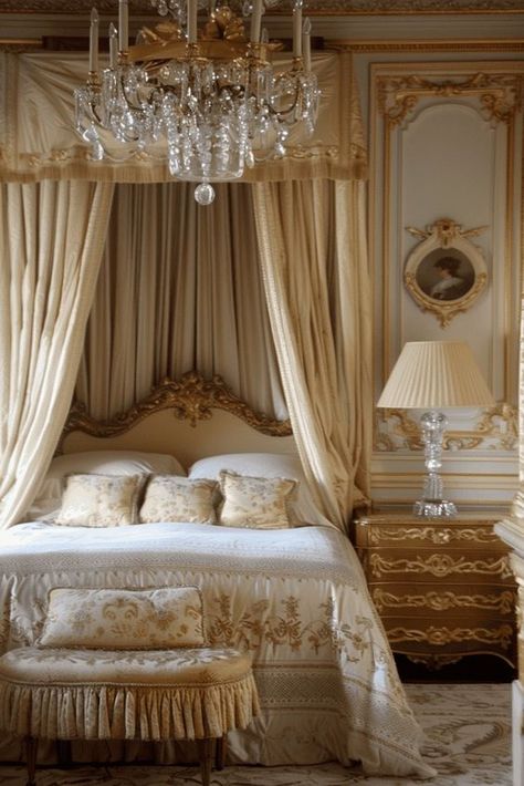 French Provincial Decor Bedroom, Parisian Bed, French Bedroom Ideas, Bedroom Parisian, Retro Bedroom Ideas, French Bedrooms, French Room, Wrought Iron Bed Frames, French Inspired Decor