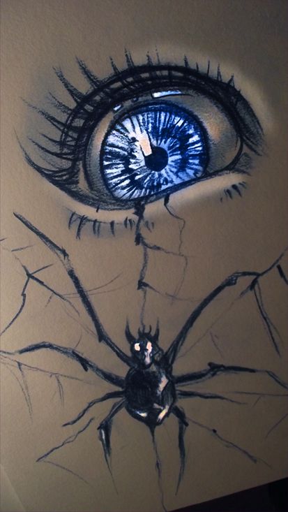 Spiders Drawing, Fear Of Spiders, Fear Street, Art Help, Spider Art, Look Into My Eyes, Black Butler Kuroshitsuji, Eye Painting, Gifts For Photographers