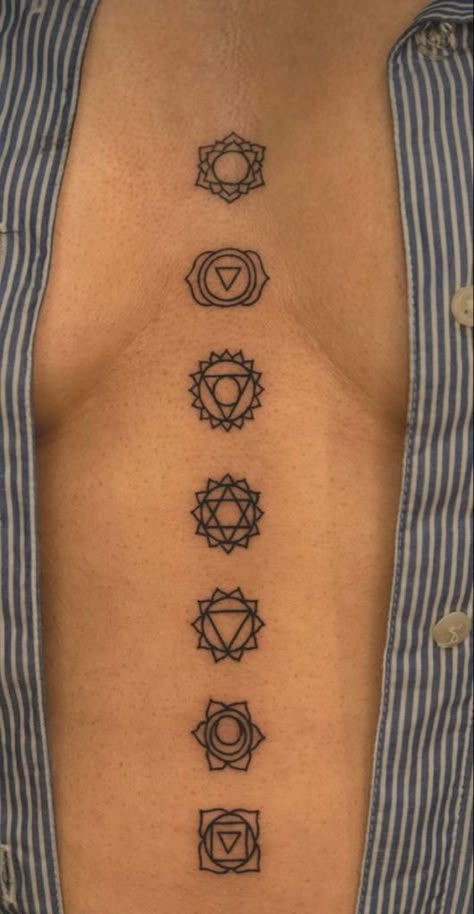 Beautiful Spine Tattoos, Earthy Tattoos, Om Tattoo Design, Spine Tattoo Ideas, Chakra Tattoo, Clever Tattoos, Spine Tattoos For Women, Pretty Tattoos For Women, Dope Tattoos For Women