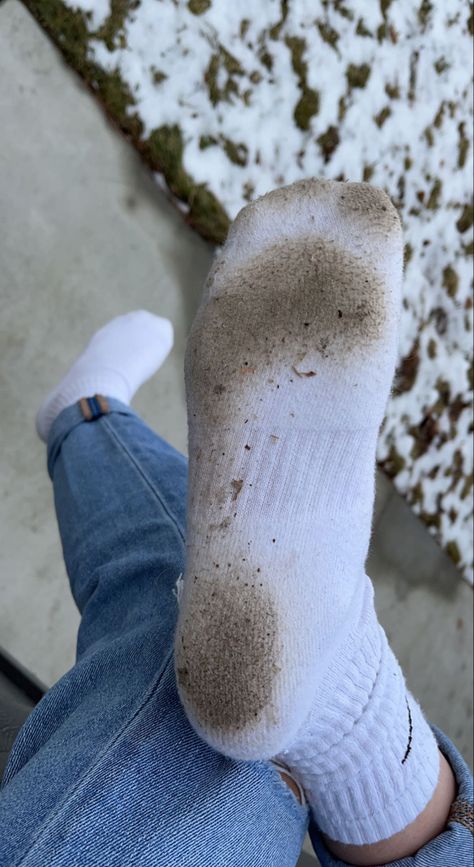 Dirty Girl Socks, Girls Dirty Socks, Dirty Socks Outside, Nike Socks Women, Girl White Socks, Wet Socks, Stinky Socks, Men In Socks, Socks Aesthetic