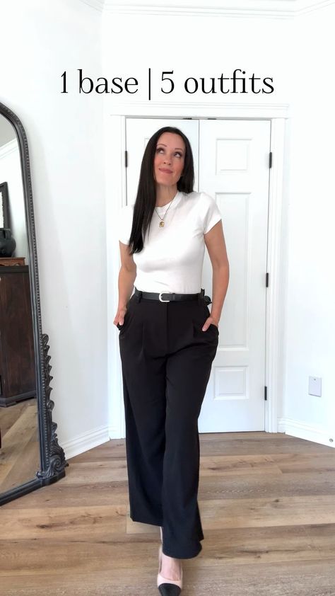 Wide-leg Pants curated on LTK Linen Pants Outfit Work, Black Wide Leg Trousers Outfit, Trousers Outfit Work, Wide Leg Black Pants Outfit, Black Wide Leg Pants Outfit, Wide Leg Pants Outfit Work, Black Trousers Outfit, Wide Leg Trousers Outfit, Pants Outfit Work