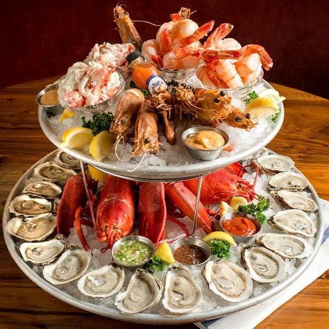 Seafood Platter Presentation, Dinner For 8, Dinner For 4, Seafood Sushi, Tea Party Sandwiches, Seafood Tower, Shucking Oysters, Habanero Hot Sauce, Matzo Meal