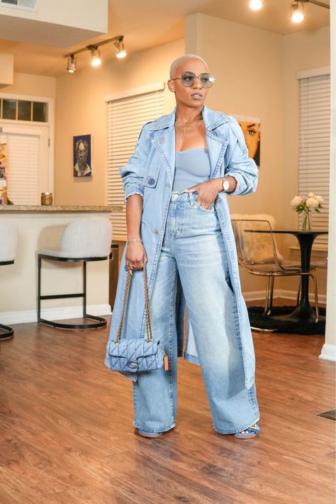 Sunny Destiny Beige Multi Striped … curated on LTK Denim On Denim Outfit Black Women, Denim Outfit Black Women, Dc Fits, Grown Women Outfits, Stylish Jeans Outfit, Smart Casual Jeans, Friday Wear, Denim Couture, Casual Denim Outfits