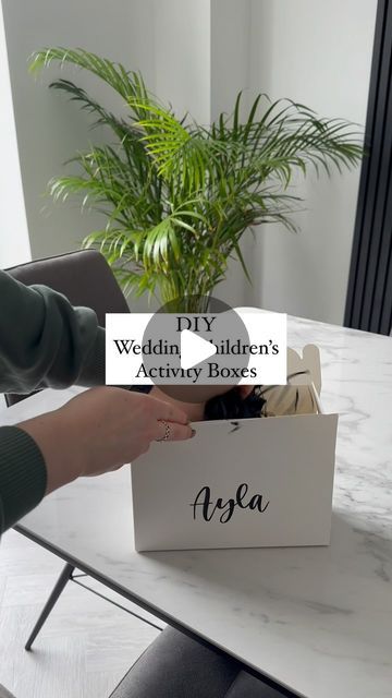 homewithmichaela on Instagram: "✨Wedding Activity Boxes✨ Here’s what I put in my children’s activity boxes, I tweaked each box to suit 🙌🏻 Made these myself and added a name vinyl for a personal touch! Let me know what you think below… #diy #weddingdiy #weddingbudget #weddingbudgettips #weddingday #activitybox #diywedding #weddingideas #weddinginspiration #childrensactivities #weddingdaydetails #fyp #timelapse #timelapsereel #makeitwithme #instadaily #instagood #realhomesofinsta #weddingplanning #tips #tipsandtricks #bridetips #2024bride #budgetwedding #budgetweddingideas #weddinginsta #weddingwednesday" Wedding Children Activities, Busy Bags For Kids At Wedding, Busy Bags Wedding, Kids Wedding Favours, Wedding Extras Touches, Wedding Personal Touches, Kids Wedding Favors, Wedding Activity, Wedding Extras