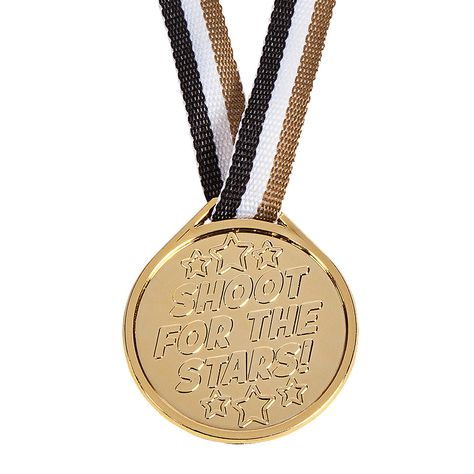 Shoot For The Stars Molded Medal - OrientalTrading.com Christian Athletes, Shoot For The Stars, Party Characters, Star Mold, Teaching Supplies, Graduation Decorations, Shooting Stars, Goodie Bags, Favor Bags