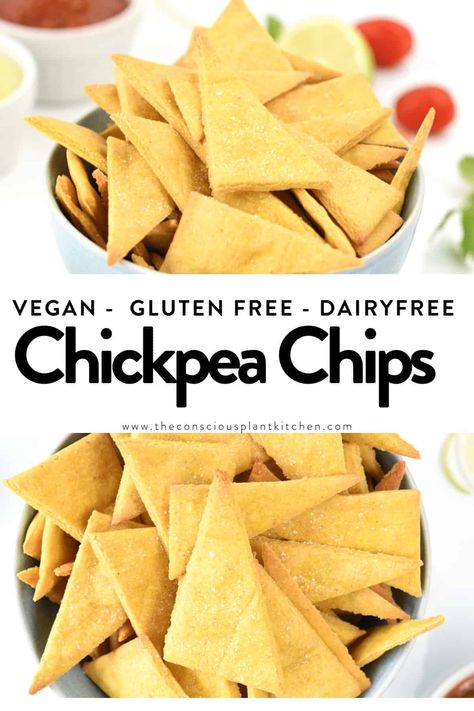 Chickpea Chips, Appetizers Vegan, Chickpea Flour Recipes, Gluten Free Chips, Bean Chips, Flours Banana Bread, Protein Chips, Party Platter, Homemade Crackers