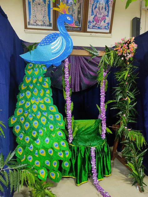 Unique Janmashtami Decoration Ideas Home, Krishna Janmashtami Decoration At School, Janamasthami Decor Ideas, Janamashtmi Decoration Ideas In School, Janmastmi Decoration Ideas At School, Janmashtami Decoration For School, Janmastmi Decoration Ideas, Krishna Jayanthi Decoration Ideas, Janmashtami Decoration Ideas Home