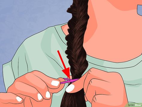 4 Ways to Make a Fishtail Braid - wikiHow How To Do Fishtail Braid, How To Do A Fishtail Braid, Fishtail Braid How To, Braid Looks, Fishtail Braid, Fish Tail Braid, Shoulder Length Hair, Shoulder Length, Long Hair