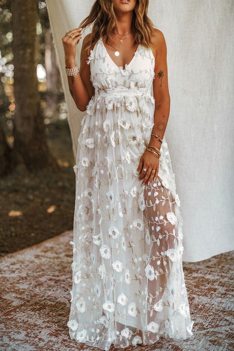 Boho White Maxi Dress, Hippie Bride, Party Dresses Online, Wedding Party Dress, Wedding Rehearsal, Wholesale Dress, Dresses By Length, White Maxi, Wedding Bridesmaid Dresses