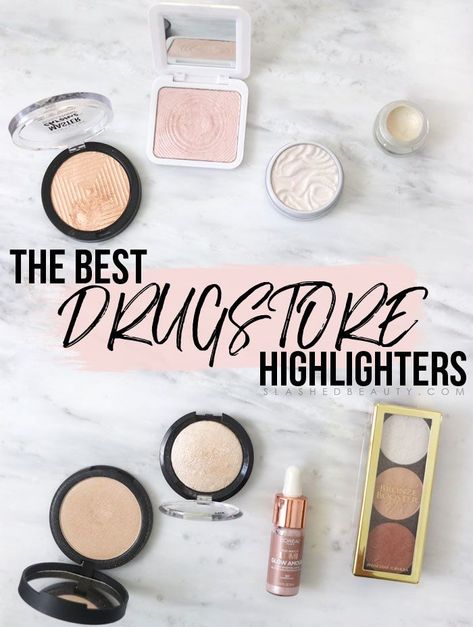 Get your glow on this season with the best drugstore highlighters! These budget-friendly highlighters will make your skin radiant. Full Face Contour, Best Drugstore Highlighter, Face Cleanser Diy, Best Drugstore Blush, Best Drugstore Eyeshadow, Diy Face Cleanser, Drugstore Primer, Best Drugstore Lipstick, Drugstore Highlighter