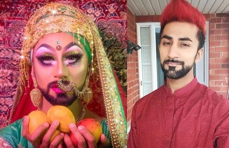 Manghoe Lassi Is Breaking Barriers for Queer South Asian Representation | them. Asian Representation, Iris Scott, Gender Nonconforming, Breaking Barriers, Soft Glam Makeup, Male Makeup, Making Waves, South Asian, Body Hair