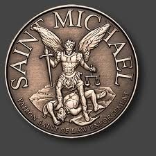 St. Michael the Archangel.  Patron Saint of Law Enforcement. Police Wife Life, Police Family, Police Life, Police Wife, Blue Lives, San Michele, Saint Michael, Archangel Michael, Military Police