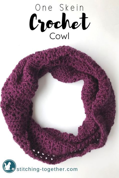 Crochet Cowl Pattern Free, Crochet Cowl Scarf, Crochet Infinity Scarf Pattern, Crochet Cowl Free Pattern, One Skein Crochet, Crochet Cowls, Sewing Patterns Free Women, Crochet Scarfs, Neck Warmers