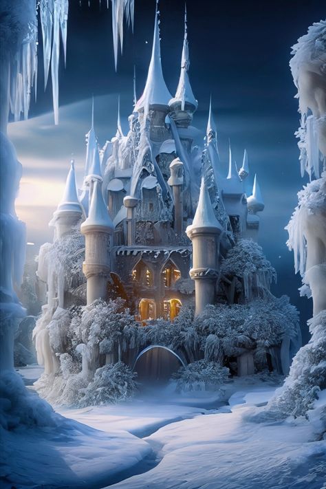 Fairytale, Castle, Winter, Enchanted, Snowy, Magical, Fantasy, Icy, Kingdom Winter Fantasy Castle, Snowy Castle, Fairytale Wallpaper, Snow Castle, Magical Castle, Mobile Backgrounds, Castle House, Fairytale Castle, Fantasy Castle