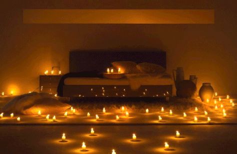 Candle Gif, Bedroom Decor Bohemian, Romantic Room Decoration, Huge Design, Bedroom Candles, Light A Candle, Massage Candle, Romantic Room, Dripping Candles